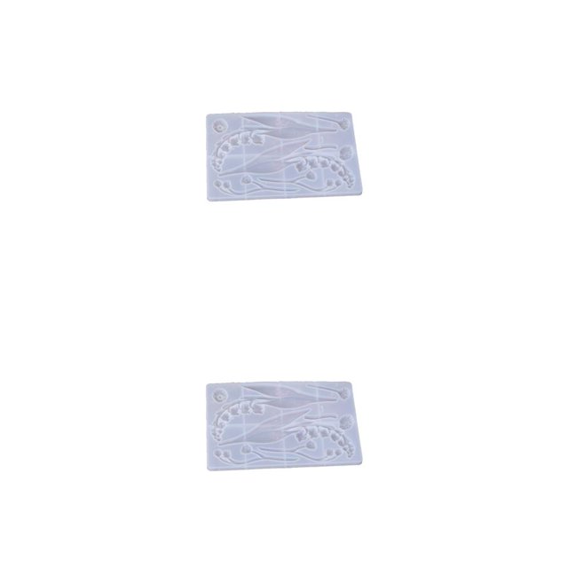 Inteprter Molde de silicona, molde de fundición de rama larga, colgante multiusos, accesorios DIY para postres, pasteles, convallaria majalis convallaria majalis 2piezas
