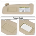 thumbnail image 2 of CCIYU Beige Windshield Sun Visor Mirror Left Driver Side Replacement fit for Toyota Highlander 2008-2013 Automobile Sun Visor Assembly, 2 of 7