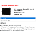 thumbnail image 2 of A/C Condenser - Compatible with 1989 - 1995 BMW 525i 1990 1991 1992 1993 1994, 2 of 2