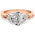 thumbnail image 3 of IGI Certified 1 Carat Oval Shape Lab Grown Diamond Engagement Ring | 14K Rose Gold |Letitia Side Stone Diamond Ring | FG-VS1-VS2 Quality Friendly Diamonds, 3 of 5