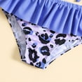thumbnail image 4 of 4T Swimsuit Girls Summer Bowknot Leopard Printed Ruffles 2 Piece Swimwear Swimsuit Bikini Set,,5-6 Years, 4 of 5