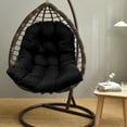 thumbnail image 4 of Eurhowing Egg Chair Cushion Replacement, 4.5" Thick Waterproof Non-Slip Hanging Basket Chair Pad, Outdoor Indoor Patio Swing Seat Cushion (Black), 4 of 7