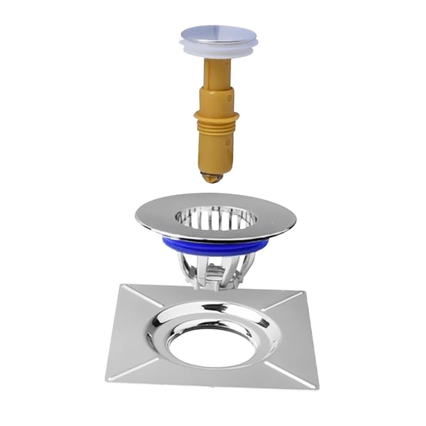 Desagüe de Suelo de Diseño, Resistente a Los Olores, con Pedal, Práctico Tapón de Desagüe para Ducha para Fregadero de Cocina, Lavadero Y Cuarto de Du