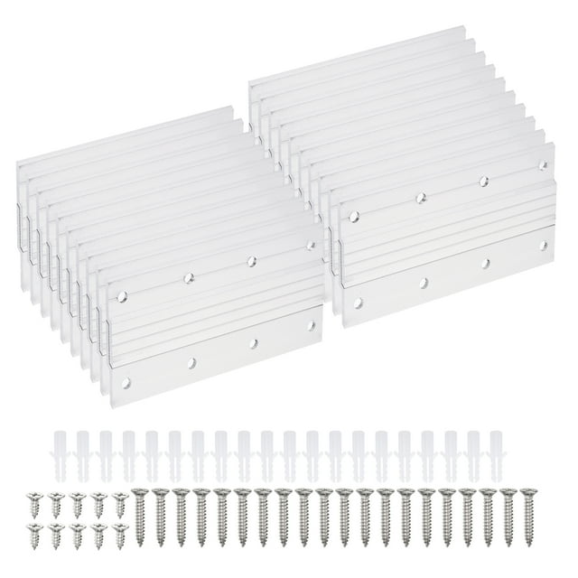 Uxcell French Cleat Picture Hanger 6 inch, 1 Set Aluminum Z Clip Interlocking Kit
