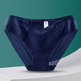 thumbnail image 2 of HVOBTTY Women's Breathable Cool Brief Underwear Bow Decor Breathable Soft Daily Brief Panties Blue, XL, 2 of 4