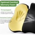 thumbnail image 4 of Lolsea Seat Cushion, Memory Foam Office Chair Cushion, Ergonomic Seat Cushion for Sciatica, Tailbone, Black, 4 of 7
