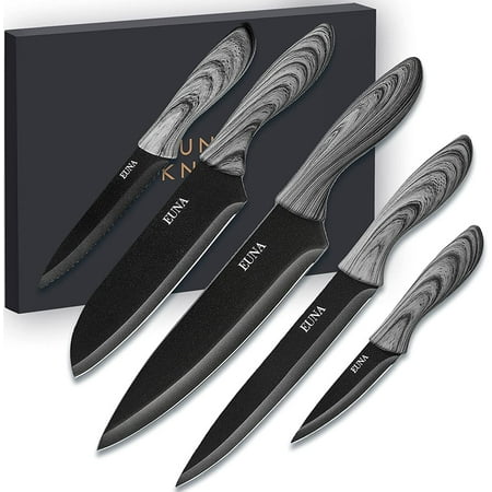 

PCS Kitchen Knife Set [Durable & Sharp] All Metal Chef Knife Set with Sheaths and Gift Box Premium German Stainless Steel Knife with Ergonomic Handle Rust-Resistant Cooking Knives