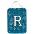 thumbnail image 1 of Carolines Treasures CJ2014-RDS1216 Lettre R Mer Griffonnages Alphabet Initial Mur et Porte Suspendus Impressions, 1 of 1