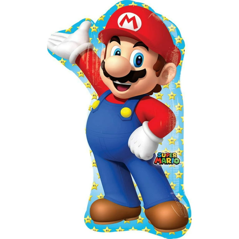 Super Mario Bros Mega Foil and Latex Balloons Decoration Kit (10 Pcs)