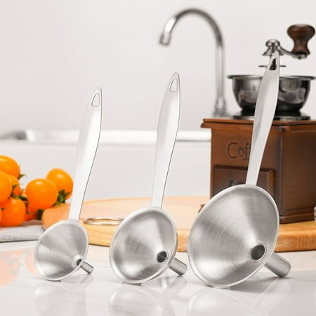 

absuyy Flasks on Clearance- 3pcs Home Kitchen Mini Stainless Steel Funnel for All Kinds Of Hip Flasks