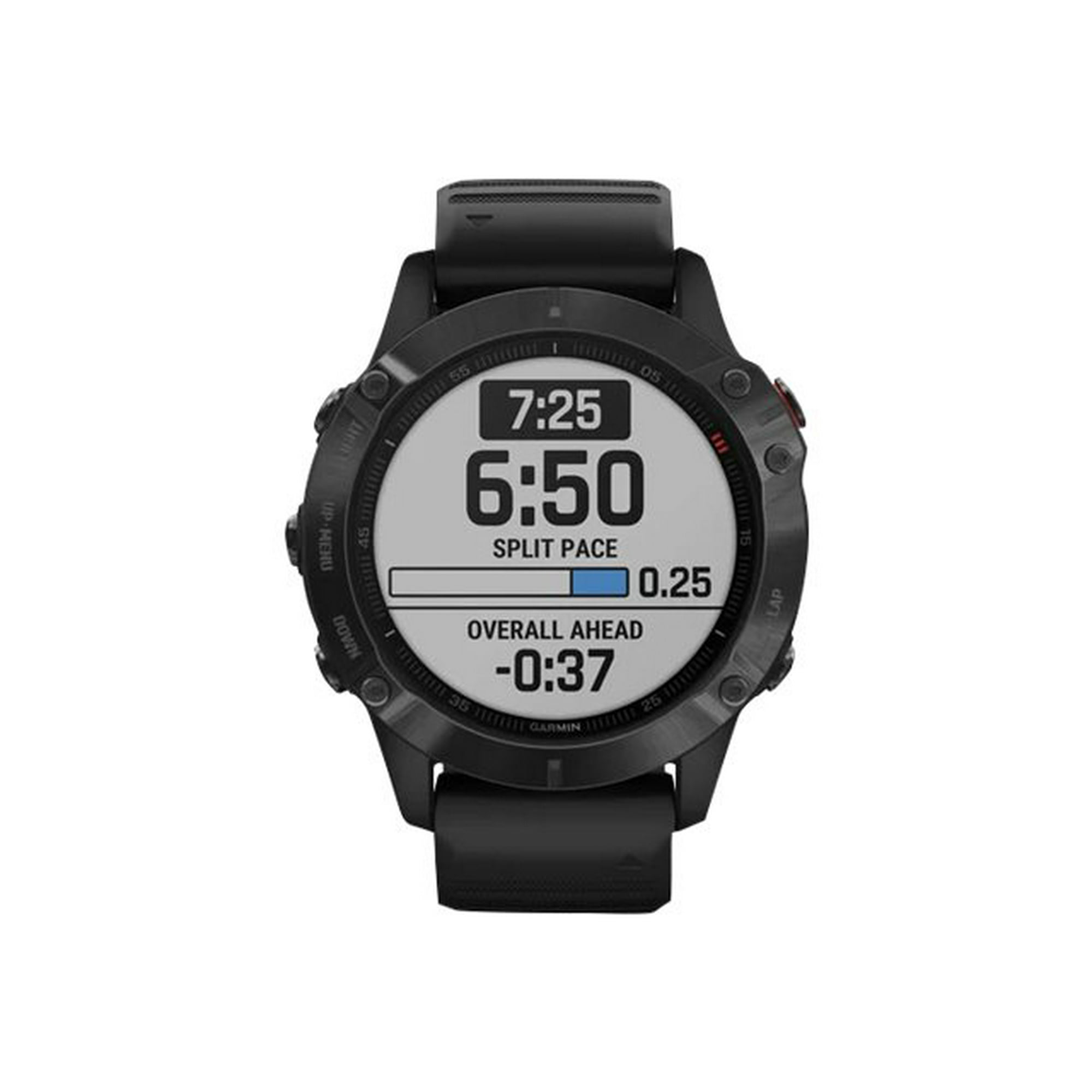 Garmin fenix 6 Pro - Black - sport watch with band - silicone - black - display 1.3