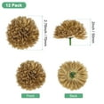 thumbnail image 3 of Uxcell 12-Pack Artificial Flower Heads, Fake Chrysanthemum Silk Flowers for DIY Home/Wedding/Centerpieces [Gold], 3 of 7