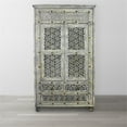 thumbnail image 2 of Moti Carter 42" 2-Door and 3-Drawer Traditional Solid Wood Armoire in Aged Gray, 2 of 4