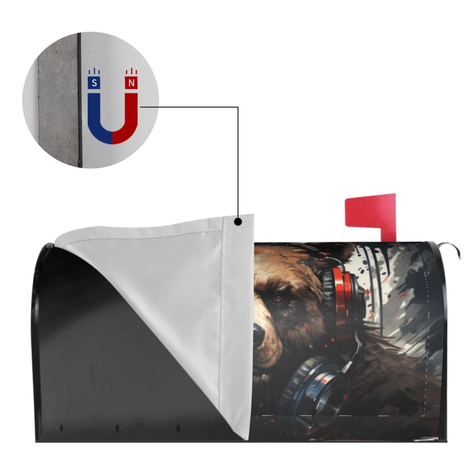 Kdxio Magnetic Mailbox Cover 21x18 in Mailbox Cover Outdoor Decoration Holiday Mailbox Covers for Home Garden Yard-21x18 in