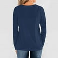 thumbnail image 5 of 2025 New Fashion Plus Size Women Loose Buttons Casual Long Sleeve Pullover Sweatshirts Tops Blouses, 5 of 8