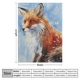 thumbnail image 4 of Nawypu Fox Blanket Cozy Plush Flannel Winter Animal Throw Blanket for Boys Girls Kids Youth Adult Ultra Soft Lightweight Fuzzy Party Blankets Gifts for Bed Couch Sofa, 4 of 6