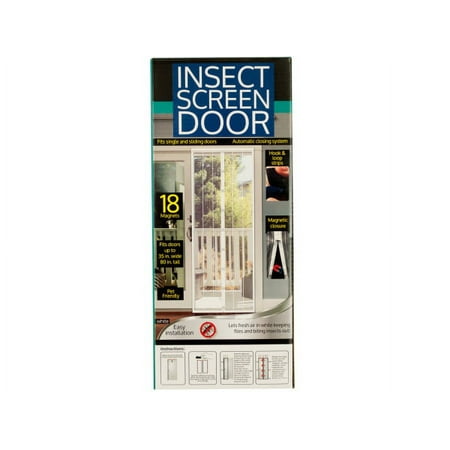 Insect Screen Door with Magnetic Closure