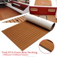 thumbnail image 1 of 35"X91" 6mm-Thick Brown Non-skid EVA Foam Boat Flooring Faux Teak Sheet Marine Yacht Synthetic Teak Decking, 1 of 7