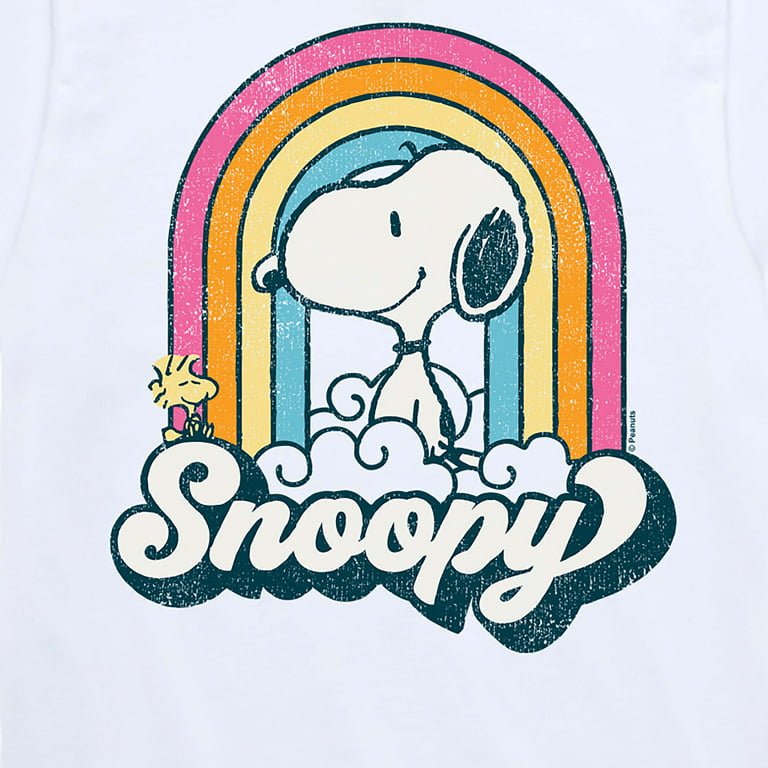 Peanuts - Snoopy Rainbow Clouds - Toddler And Youth Short Sleeve Graphic T- Shirt 