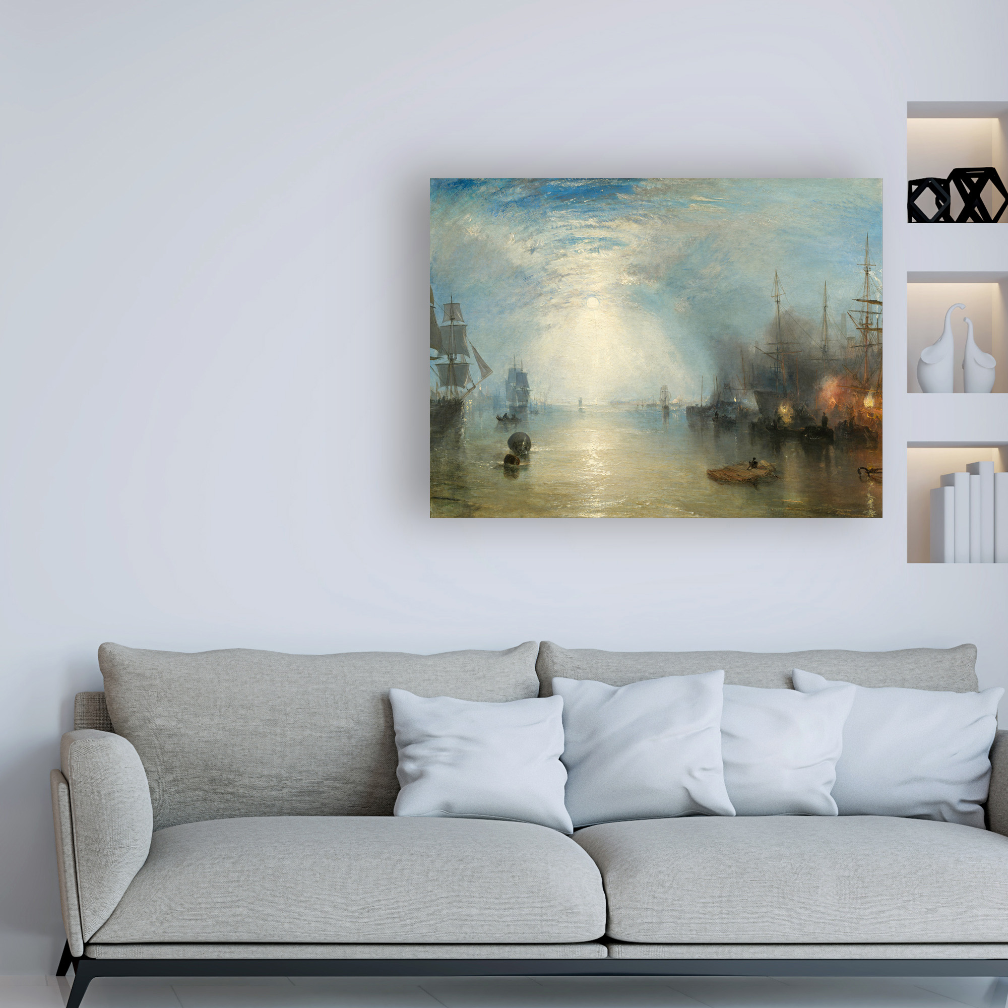 Trademark Fine Art 'Heaving Coals by Moonlight' Canvas Art by Turner