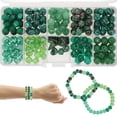 thumbnail image 3 of Unique Bargains 8mm Round Glass Beads for Bracelets, 200 Pcs for Jewelry Making Green, 3 of 7