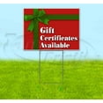 thumbnail image 1 of Gift Certificates Available (18" x 24") Yard Sign, Includes Metal Step Stake, 1 of 6
