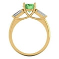 thumbnail image 4 of Three-Stone Engagement Ring for Women - 2.5ct Simulated Green Diamond in 14K Yellow Gold Promise Ring, 4 of 6