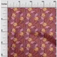 thumbnail image 2 of oneOone Cotton Cambric Pink Fabric Tropical Leaf Sewing Fabric By The Yard Printed Diy Clothing Sewing Supplies 42 Inch Wide, 2 of 5