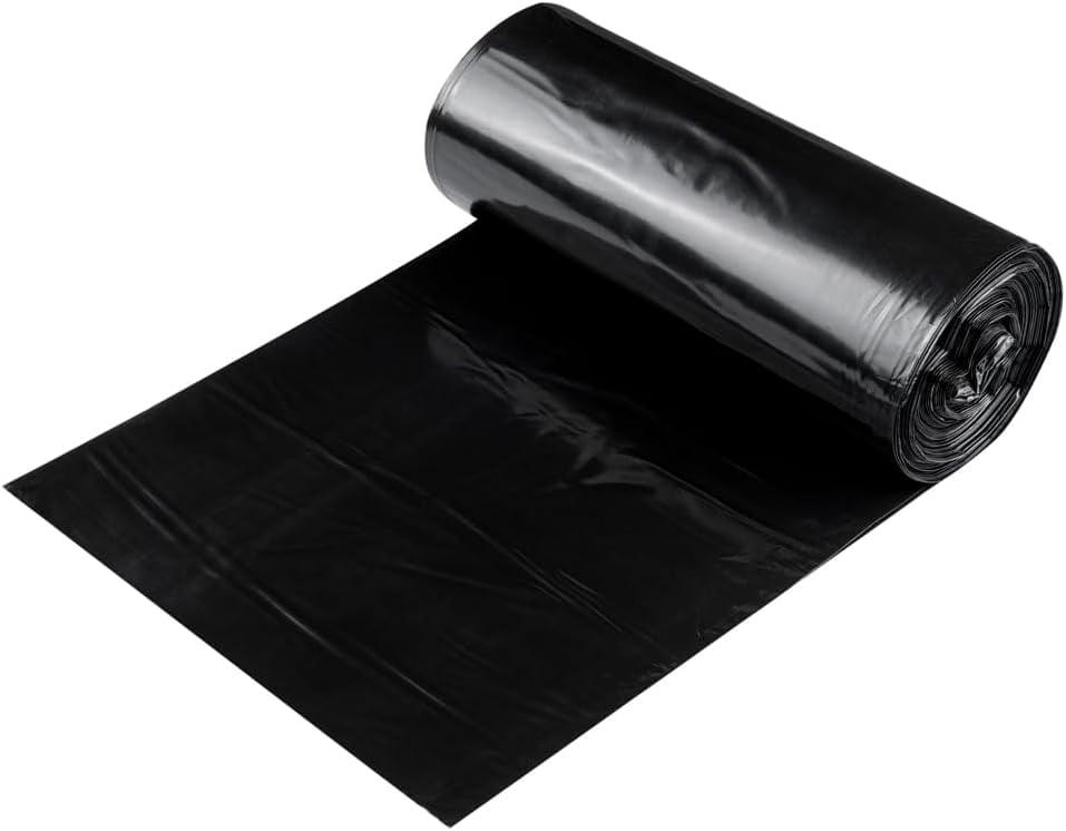 RW Clean 33 Gallon Trash Bags - 100 Count Medium-Duty Black Garbage Can Liners with  Seal Bottom for Kitchen and Office