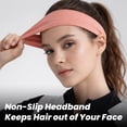 thumbnail image 5 of GOGO Stretchy Headbands Black for Women, Non-Slip Sweat Headbands Thin Hair Band for Running Yoga Sport, 5 of 7