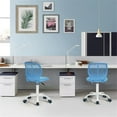 thumbnail image 3 of Pemberly Row Swivel Teen Plastic and Mesh Task Chair in Blue, 3 of 9