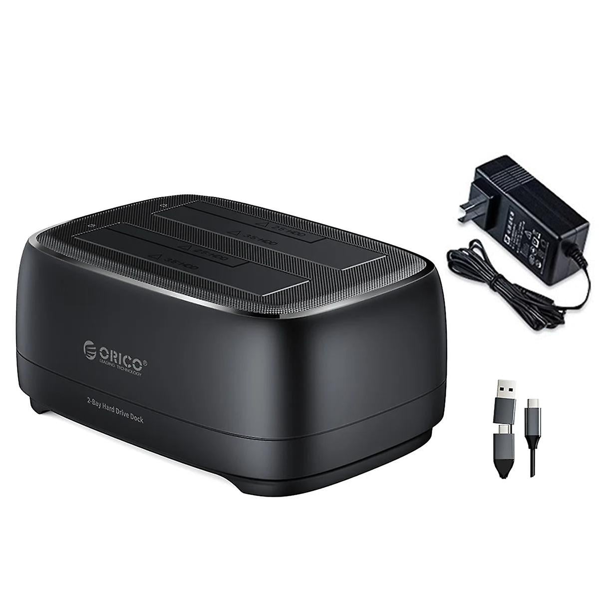 Dual bay Hard Drive Station Usb3.0 Type c Hdd Docking Station With Power Adapter For 2.5 3.5 Inch Hdd ssd Us Plug Walmart