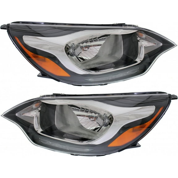 For Kia Rio Headlight Assembly 2012 13 14 15 16 2017 Pair Driver and Passenger Side Sedan CAPA Certified | KI2502159 | KI2503159 | 92101-1W100 | 92102-1W100