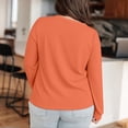 thumbnail image 4 of Womens Summer Tops Plus Size Neck T Shirts Women Long Sleeve Tops Casual Summer Tshirts Loose Fit Tee Shirts for Women, 4 of 6