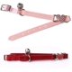 thumbnail image 2 of Collar de gato con cascabel de diamantes de colores flocados de 2 piezas (rojo y rosa), lindo collar de gato pequeño, collar de gato con cascabel y banda elástica, 2 of 5