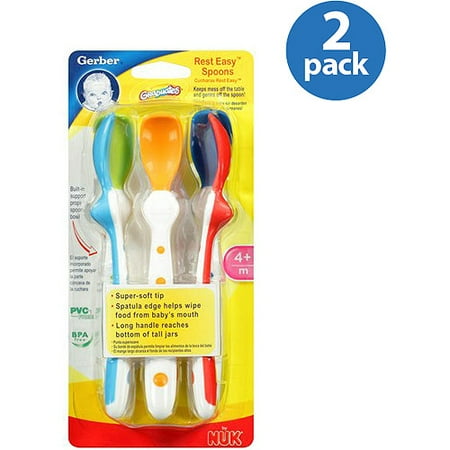 (2 pack) (2 Pack) Gerber Graduates Rest Easy Spoons, BPA-Free, 5 count