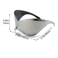 thumbnail image 2 of Vjnyvs Rimless Y2K Sunglasses Oversized Punk Sunglasses Women Men Luxury Sun Glasses One Piece Eyewear Shades, 2 of 4