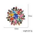 thumbnail image 3 of Broche floral de hojas de cristal austriaco vintage, ramillete impresionante, broche de flor de vid, broche de flor, cinta nupcial, broche Art Deco para mujer, cumpleaños oso de fresa Electrónica, 3 of 5
