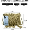 thumbnail image 3 of Kukuzhu Straw Crossbody Bags for Women, Summer Straw Purses and Handbags with Tassels Shoulder Clutch Bag for Vacation, 3 of 7
