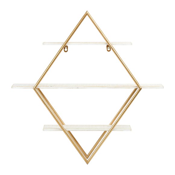 Main + Mesa Étagère Murale en Bois et Diamant Doré