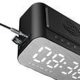 thumbnail image 4 of Reloj de escritorio Bearachild Altavoz Bluetooth Micrófono HD Radio Fm Espejo Blanco, 4 of 6
