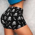 thumbnail image 4 of Sikiie Pirate skull Print Workout Shorts Women Scrunch Butt Gym Shorts Seamless High Waist Tummy Control Yoga Biker Athletic Shorts-Large, 4 of 8