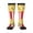 3 Black, variant on Popcorn print thigh-high socks, crafted for both men and women with a stretchy, high-opaque design perfect for daily wear