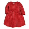 thumbnail image 4 of Hudson Baby Infant and Toddler Girl Cotton Dresses, Poinsettia Dot, 2 Toddler, 4 of 4