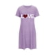 thumbnail image 5 of Camisón corto de talla grande para mujer, camisón de manga corta con estampado de pecho a la moda, camisón para mujer, 5 of 5