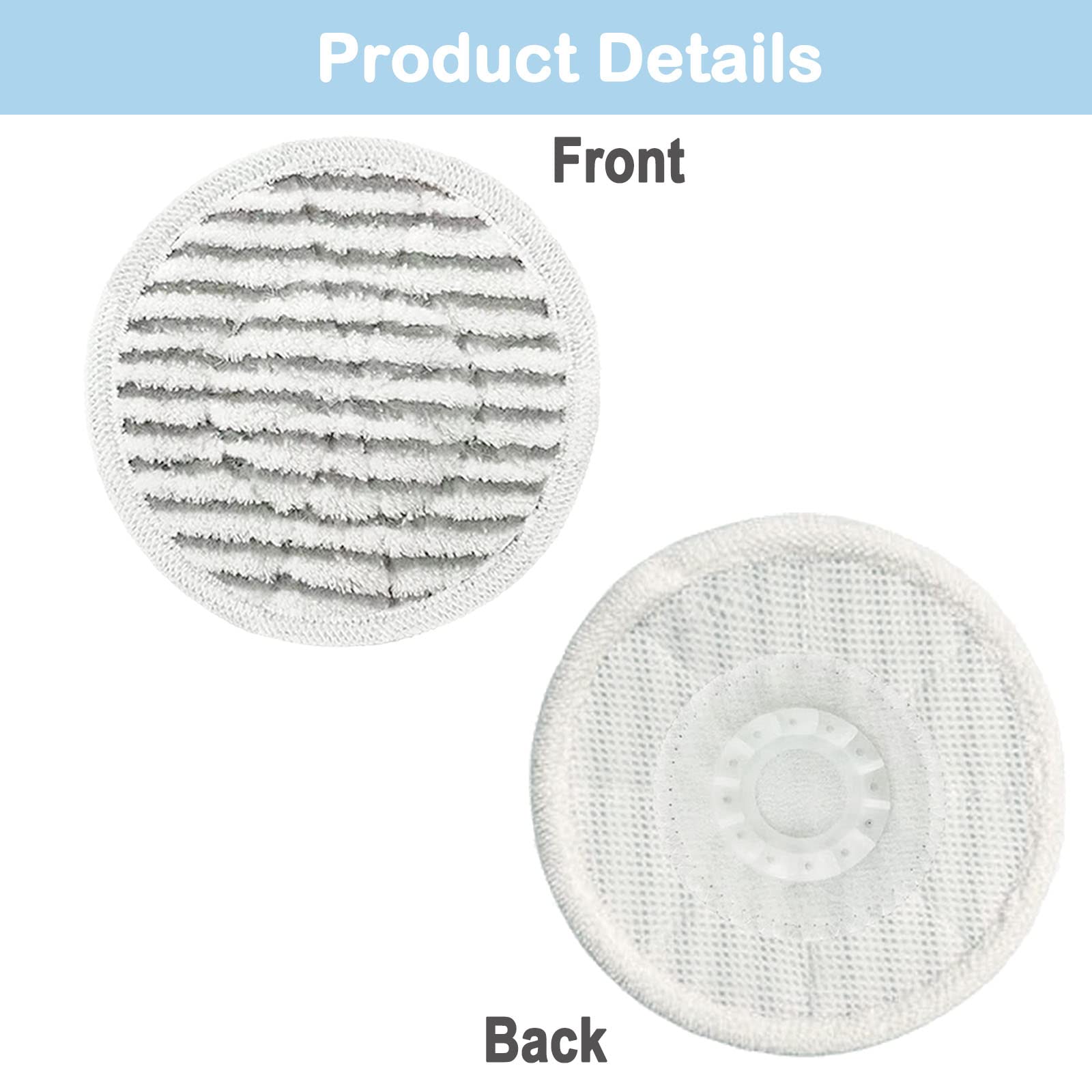 HomeTimes 8 Packs Replacement Steam Mop Pads for Shark S7020 S7000 HomeTimes 8 Packs Replacement Steam Mop Pads for Shark S7020 S7000