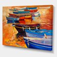 thumbnail image 3 of Designart Boats In The Harbor During Warm Colourd Sunset I Canvas Wall Art, 3 of 4