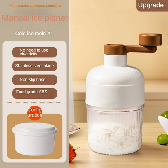 Ice Maker Manual Ice Crusher,Snow Cone Machine Household Mini Portable Ice Shaver for Snow Cone, , Shaved Ice
