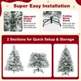 thumbnail image 5 of FONIRRA 4.5 ft Pre-lit Artificial Christmas Tree Flocked Hinged Xmas Tree W/8 Modes 160 Lights 472 Branch Tips, 5 of 7