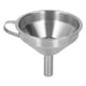 thumbnail image 4 of Embudo de acero inoxidable con cepillo colador, exterior liso, mango grueso, embudo industrial grande para cocina, 4 of 12